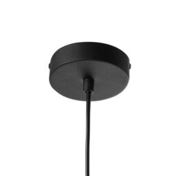 Wyld And Coco Boholoom Pendant Lamp Black - Handmade Paper Shade, Metal Base, Rustic Modern Lighting For Dining And Living - thumbnail 8