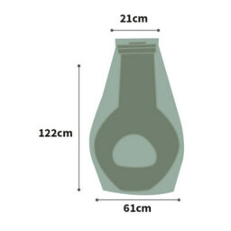 Bosmere All-Weather Large Chimenea Cover Green D61 H122Cm Waterproof Uv Protected Heavy Duty 6 Year Guarantee - thumbnail 2
