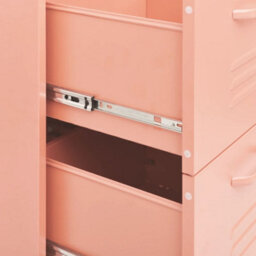 Vidaxl Drawer Cabinet Pink 80X35X101.5 Cm Steel - thumbnail 8