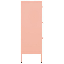 Vidaxl Drawer Cabinet Pink 80X35X101.5 Cm Steel - thumbnail 4