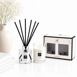 Aroma Naturals Minimalist Luxe Candle & Reed Diffuser Gift Set Lavender, Sage Scent - thumbnail 3