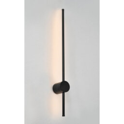 Happy Homewares Modern And Sleek Stick Style Ambient Led Wall Light Fitting In Matt Black Sand - thumbnail 2