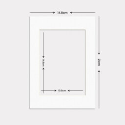 Ak Frames A5 White Picture Mounts To Fit A6 Aperture Size - Mount Board Only (No Frame Included) - thumbnail 3