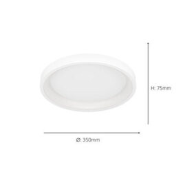 Eglo Loretello-Z Smart Control Steel Led Rgb Modern Ceiling Light, White - thumbnail 6