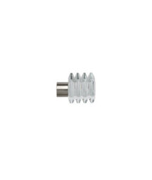 Unknown 28mm Fixed Length Metal Eyelet Curtain Pole Set In Satin Silver - Square Finial, 100Cm - thumbnail 2
