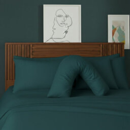 V Shape Pillowcase For Support Maternity Pillows Polycotton Easy Care Teal