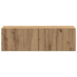 Berkfield 4 Piece Tv Cabinet Set Wall-Mounted Artisan Oak Engineered Wood - thumbnail 5