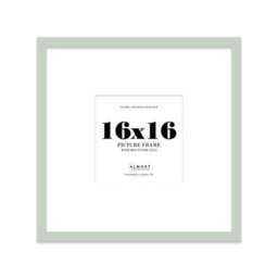 "16X16"" Mint Green Picture Frame - 16X16"" Square Frame With 12X12"" Mount For 16X16""/12X12"" Pictures Moderrn Style Thin Edge, 1 Pack" - thumbnail 1