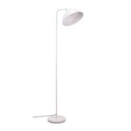 Valuelights Morris White Metal Stem Standing Floor Lamp With Angled Dome Shade For Living Room Office - Led Bulb Included - thumbnail 2