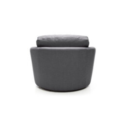Abakus Direct Darcy Swivel Chair In Dark Grey Linen Fabric - thumbnail 3