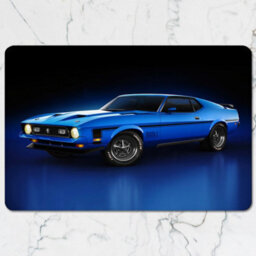 Benjamin Tate Design Blue Automotive Theme Placemats And Coasters Set Of 12 Limited Edition Designer Artwork With Wood Base - thumbnail 2