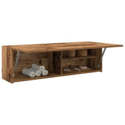 Walplus Bathroom Wall Cabinet Old Wood 100X25X30 Cm Engineered Wood - thumbnail 4