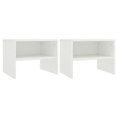 Berkfield Bedside Cabinets 2 Pcs White 40X30X30 Cm Engineered Wood - image 1