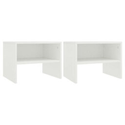 Berkfield Bedside Cabinets 2 Pcs White 40X30X30 Cm Engineered Wood - thumbnail 1