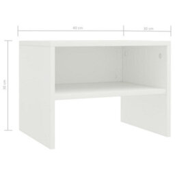 Berkfield Bedside Cabinets 2 Pcs White 40X30X30 Cm Engineered Wood - thumbnail 7