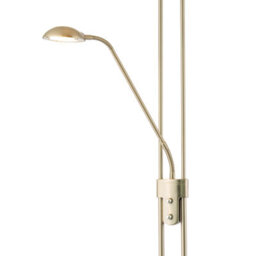 Happy Homewares Led Mother And Child Floor Lamp In Satin Nickel With Rotary Dimmer Switches - thumbnail 4