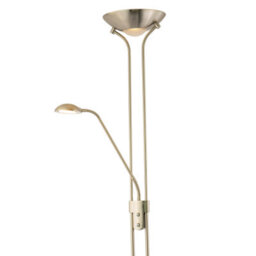 Happy Homewares Led Mother And Child Floor Lamp In Satin Nickel With Rotary Dimmer Switches - thumbnail 3