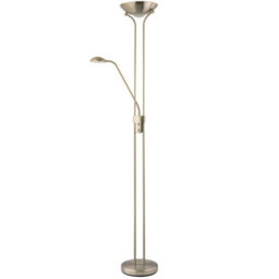 Happy Homewares Led Mother And Child Floor Lamp In Satin Nickel With Rotary Dimmer Switches - thumbnail 2