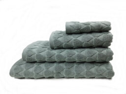 Teardrop 600Gsm Heavyweight Cotton Jacquard Bath Sheet Jadeite Green
