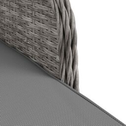 GoodHome Hamilton Steeple Grey Rattan Effect Sun Lounger - thumbnail 4