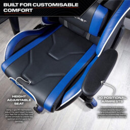 X Rocker Agility Esport Ergonomic Gaming Chair - Black / Blue - thumbnail 5