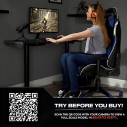 X Rocker Agility Esport Ergonomic Gaming Chair - Black / Blue - thumbnail 7