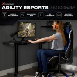 X Rocker Agility Esport Ergonomic Gaming Chair - Black / Blue - thumbnail 2