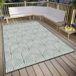 The Rugs Flatweave Indoor Outdoor Reversible Rug Pangli Durable Polypropylene In Green - thumbnail 6