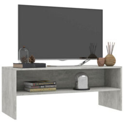 Berkfield Tv Cabinet Concrete Grey 100X40X40 Cm Engineered Wood - thumbnail 3