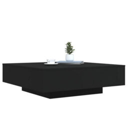 Berkfield Coffee Table With Led Lights Black 100X100X31 Cm - thumbnail 5