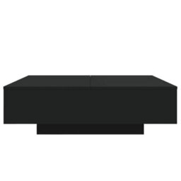 Berkfield Coffee Table With Led Lights Black 100X100X31 Cm - thumbnail 7