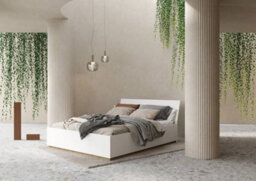 Arte Stylish Futura Ottoman Bed In White Gloss & Oak Riviera (W1870mm X H890mm X D2190mm) - Eu Super King Size With Under-Bed Storage - thumbnail 3