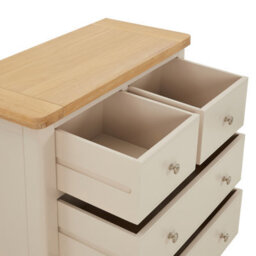 The Furniture Market Marbury Putty Grey Painted 2 Over 3 Drawer Chest - thumbnail 5