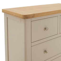 The Furniture Market Marbury Putty Grey Painted 2 Over 3 Drawer Chest - thumbnail 6
