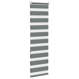 Berkfield Zebra Blind Dark Grey 45X150 Cm Fabric Width 40.9 Cm Polyester - thumbnail 4