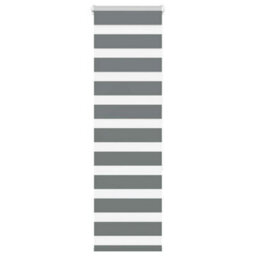 Berkfield Zebra Blind Dark Grey 45X150 Cm Fabric Width 40.9 Cm Polyester - thumbnail 1
