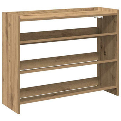 Berkfield Elegant Shoe Rack Artisan Oak 80X25X61.5 Cm Engineered Wood - image 1