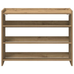 Berkfield Elegant Shoe Rack Artisan Oak 80X25X61.5 Cm Engineered Wood - thumbnail 4