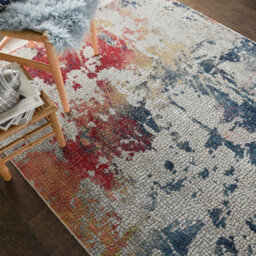 Multicolor Luxurious Modern Easy To Clean Floral Dining Room Bedroom And Living Room Rug-269Cm X 361Cm - thumbnail 4