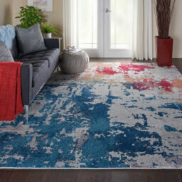Multicolor Luxurious Modern Easy To Clean Floral Dining Room Bedroom And Living Room Rug-269Cm X 361Cm - thumbnail 1