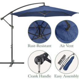 Christow 3M Banana Parasol With Crank & Locking Lever - thumbnail 3
