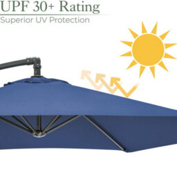 Christow 3M Banana Parasol With Crank & Locking Lever - thumbnail 4