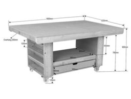Arbor Garden Solutions Art/craft Table, Project Workbench With Storage V.2. (L-180 X D-122 X H-90Cm) - thumbnail 3