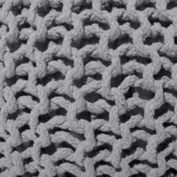 Wyld And Coco Dark Grey Knitted Cotton Pouf Ottoman With Eps Bead Filling 50 X 35 Cm - thumbnail 6