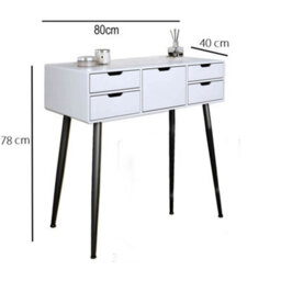 CARME Home Gabriella Dressing Table-White/black - thumbnail 3