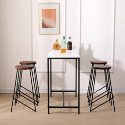 Nordlys Set Of 4 Metal And Wood Bar Stool Exotic Boho Dining Room - thumbnail 7