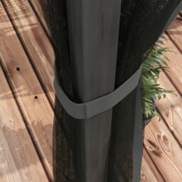 Outsunny 3 X 4M Pergola With Retractable Roof And Netting, Dark Grey - thumbnail 8