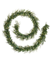 WeRChristmas Pre Lit Natural Fir Christmas Garland 12Ft With 100 Warm White Leds And Memory Controller - thumbnail 1
