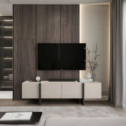 Heze Furniture Kyoto Glamour Modern Loft Style Tv Cabinet 180 Cm Tv Stand - Cashmere Matt - thumbnail 5