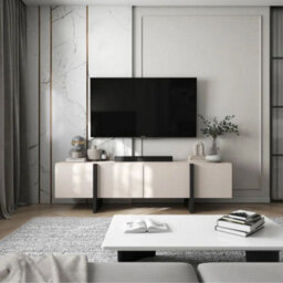 Heze Furniture Kyoto Glamour Modern Loft Style Tv Cabinet 180 Cm Tv Stand - Cashmere Matt - thumbnail 2